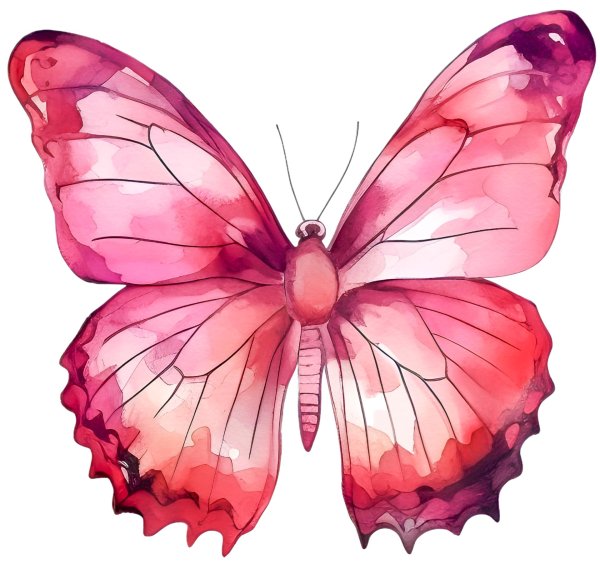 бабочка розовая