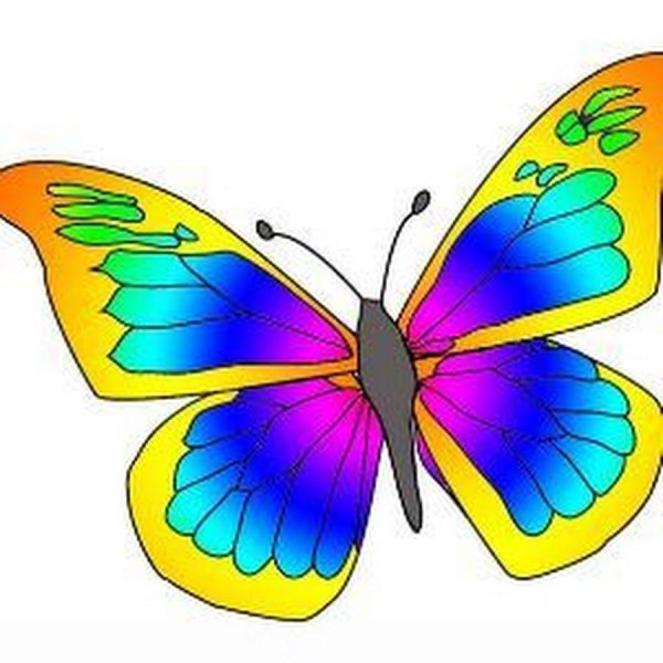 бабочка рисунок детский