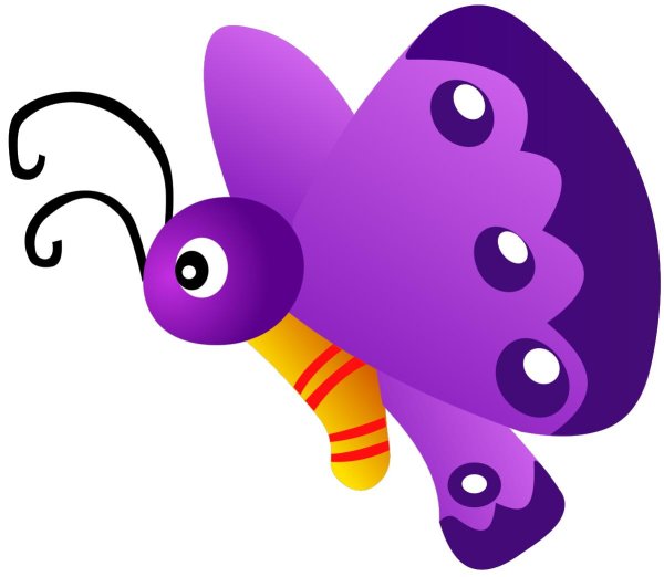 бабочки мультяшные
