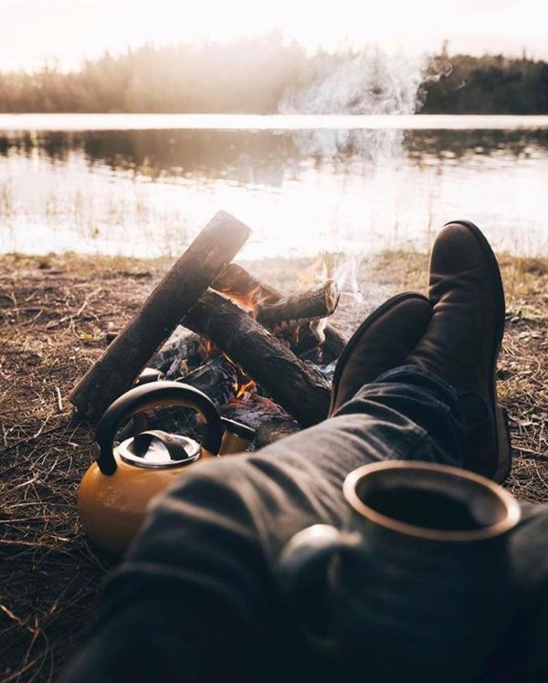 природа костер