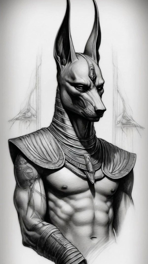 эскиз анубис