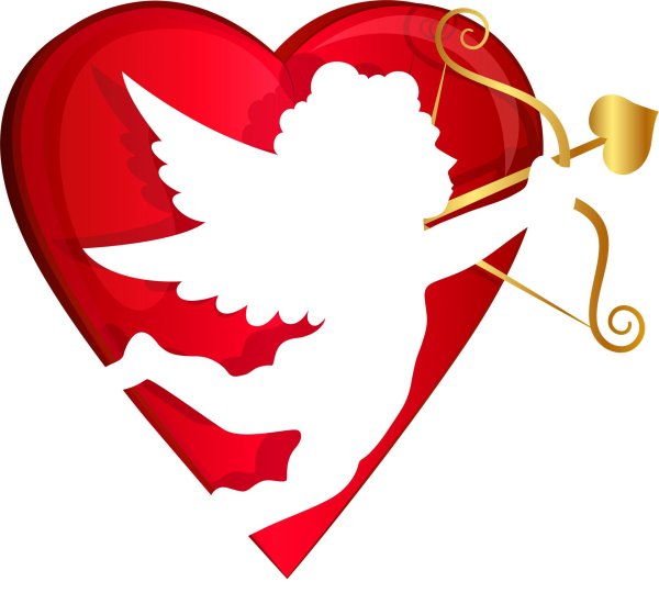 валентинка с купидоном