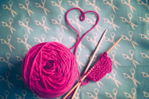 вязаные сердечки