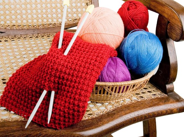 спицы и пряжа