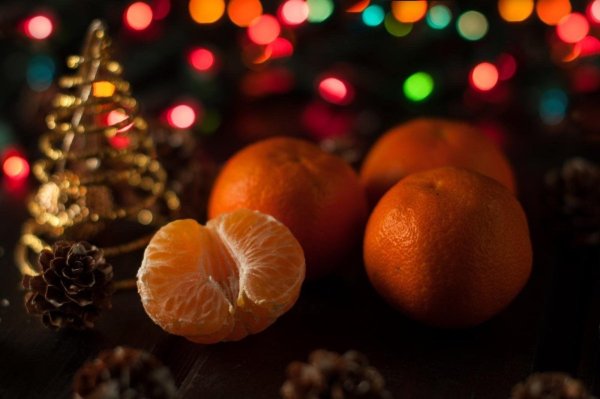 новогодние мандарины