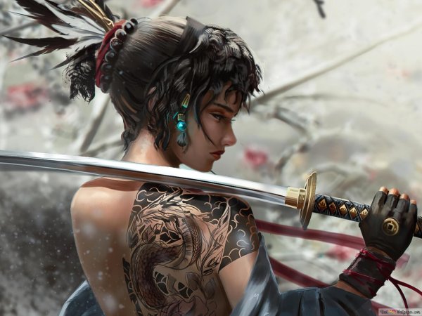 женщина самурай