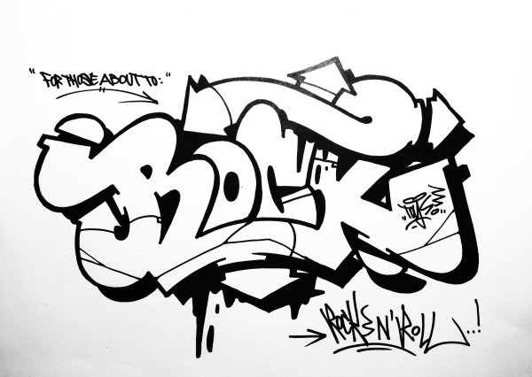 эскиз граффити