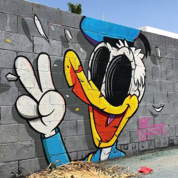 street art дональд дак