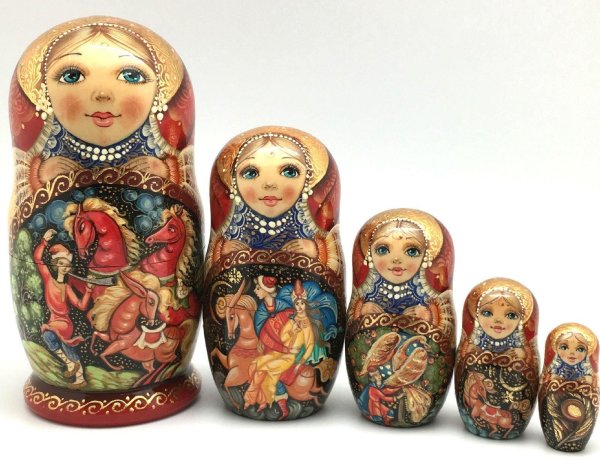 матрешка палехская роспись