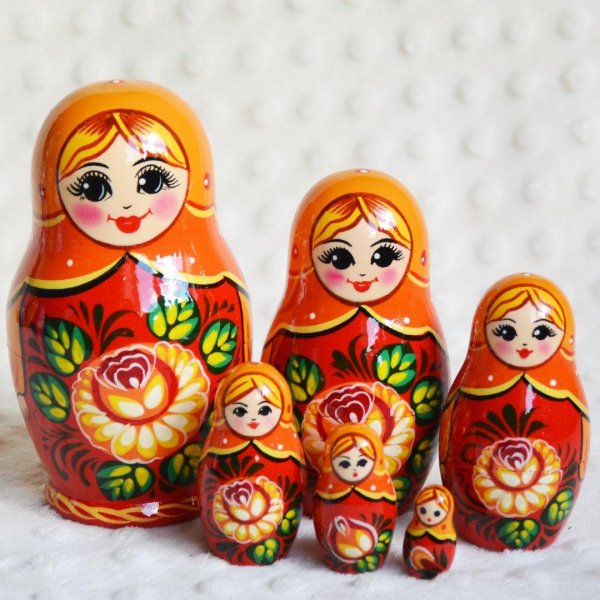 вятская роспись матрешки