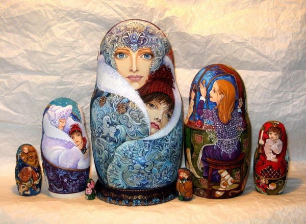 сказки на матрешках снежная королева