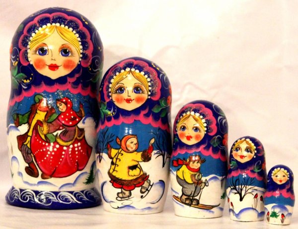 вятская роспись матрешки