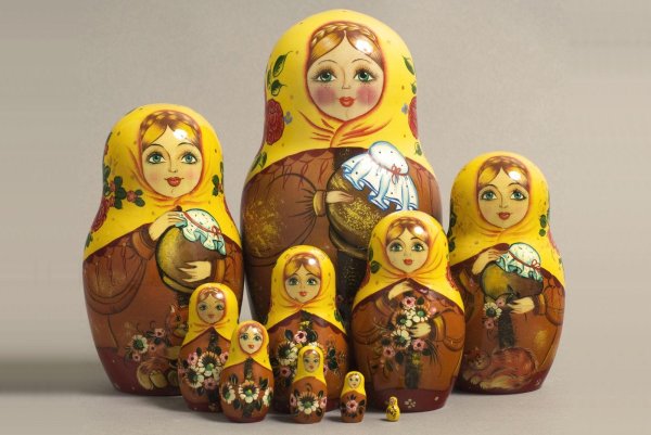 вятская роспись матрешки