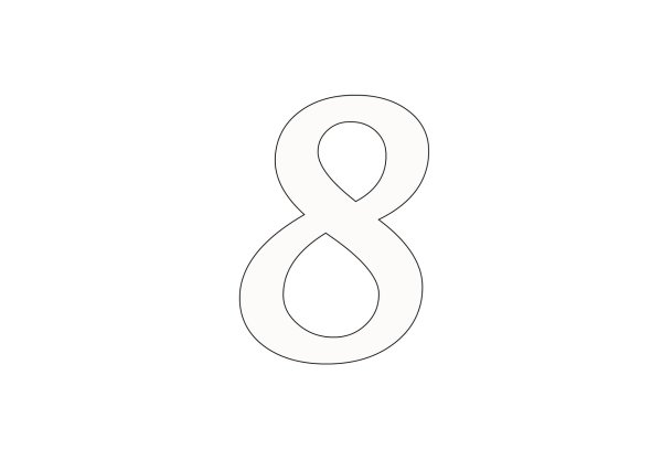 шаблон восьмерки для вырезания