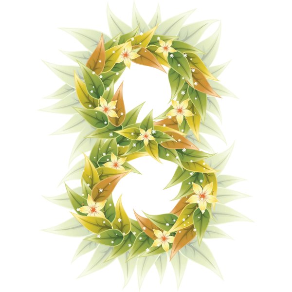 восьмерка с цветами