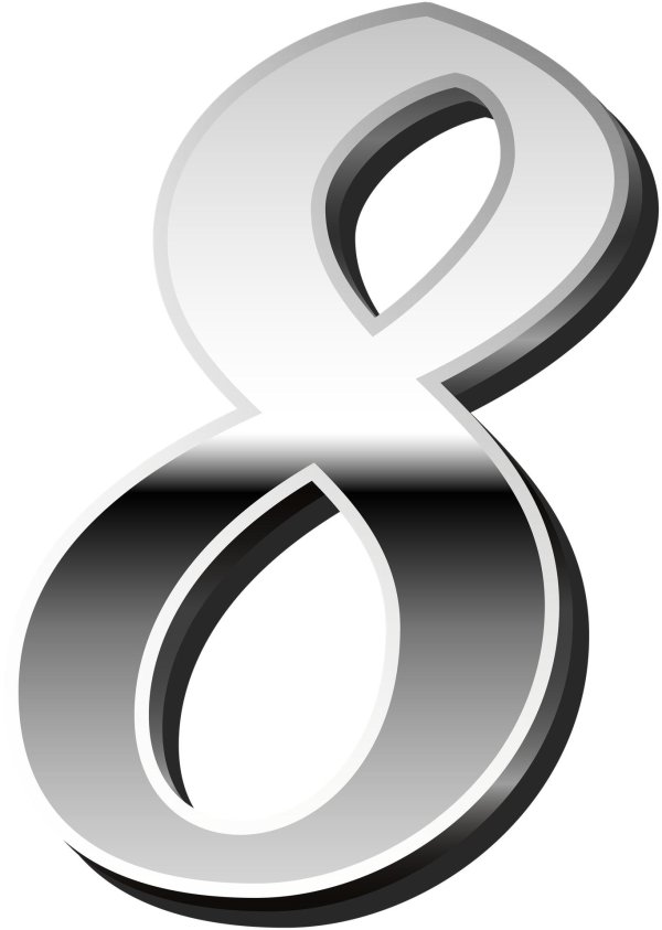 красивые цифры на прозрачном фоне