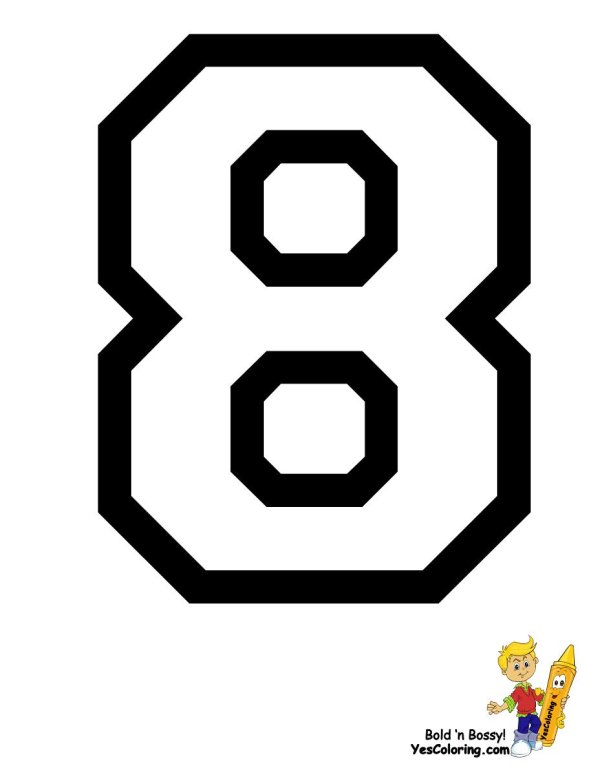 трафарет цифр