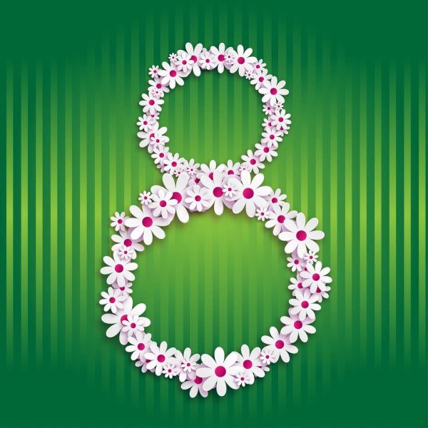 восьмерка из цветов