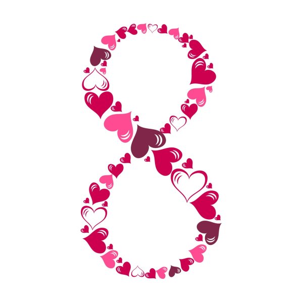 восьмерка из цветов