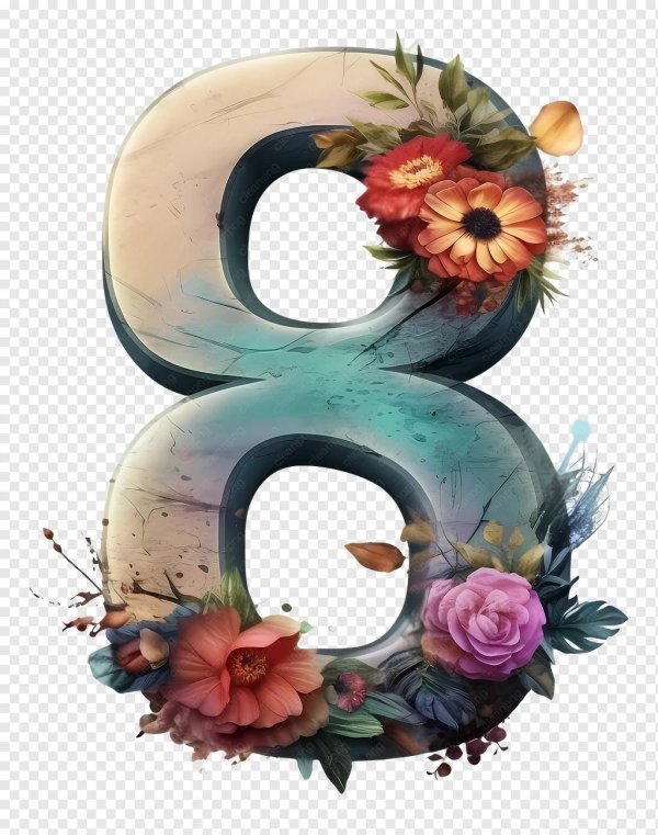 цветочные буквы