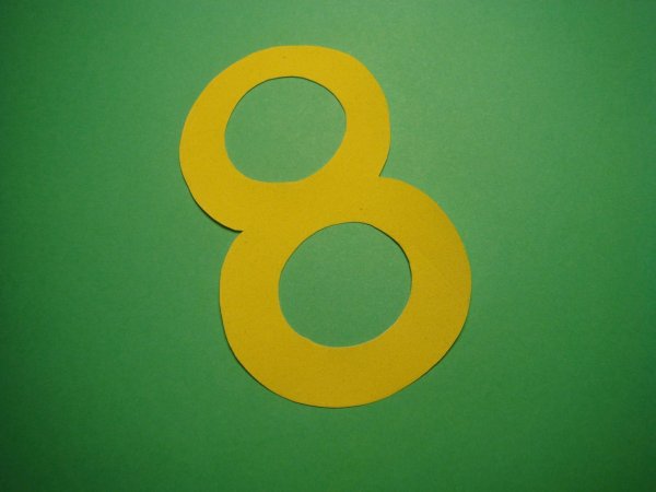 шаблон восьмерки для вырезания