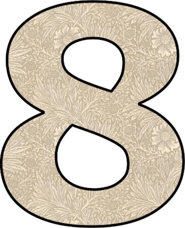 шаблон восьмерки для вырезания