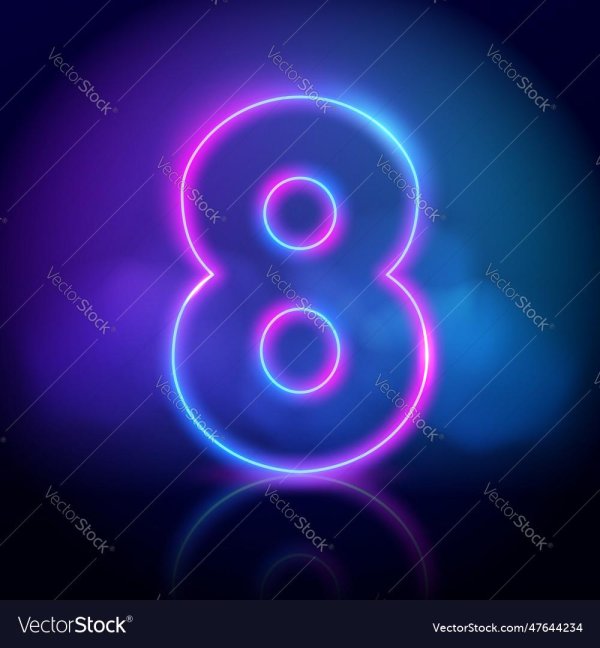 неоновые цифры