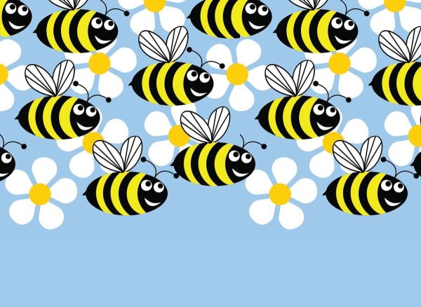 фон с пчелками