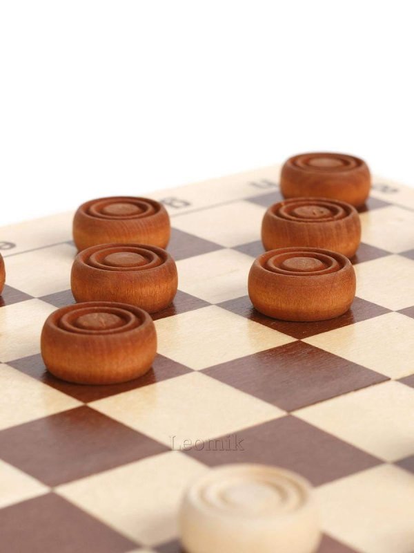 шашки деревянные