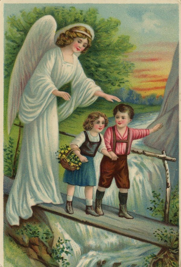 старинные открытки с ангелами