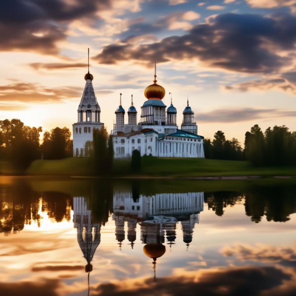 пейзажи с церковью