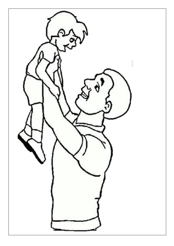 раскраска папа