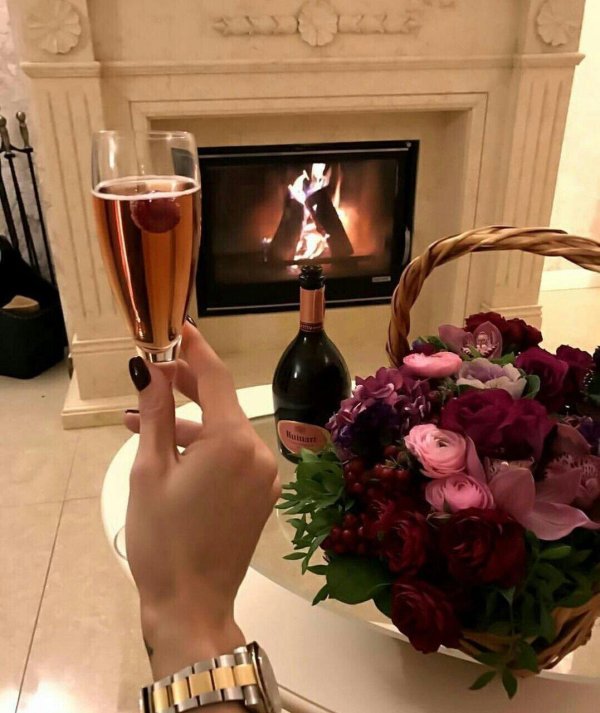 цветы шампанское