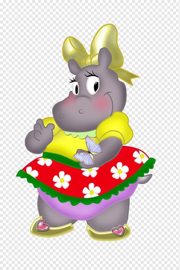 бегемотик мультяшный