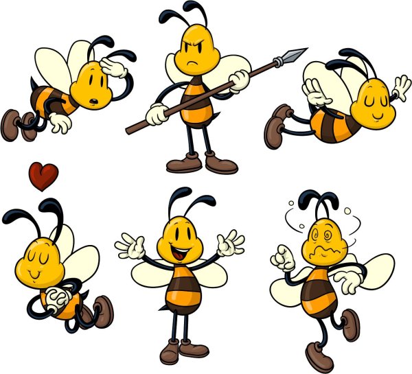 пчелы мультяшные