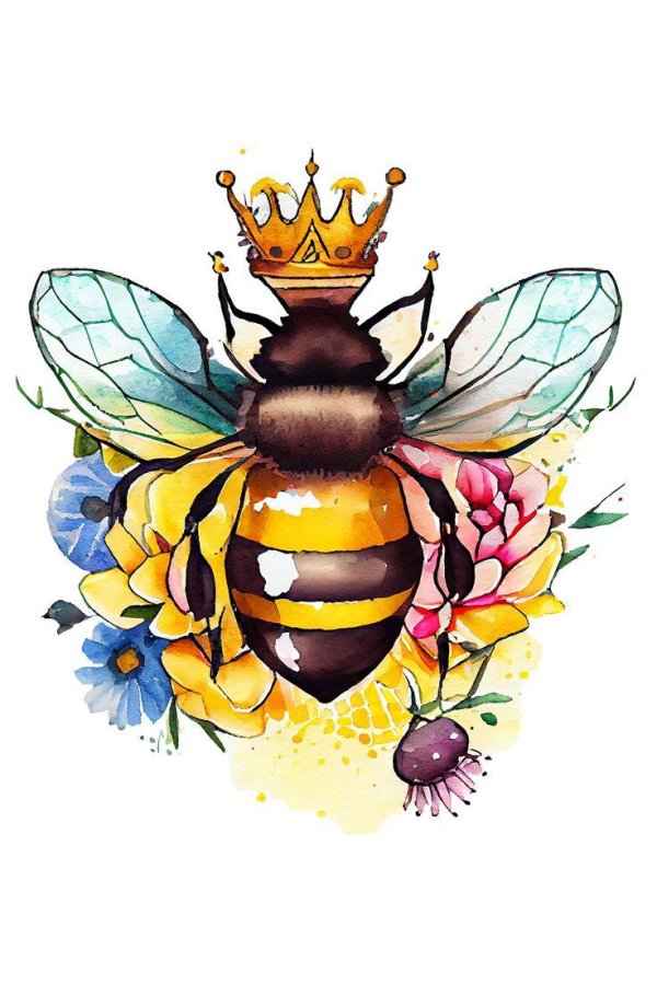 пчела акварель