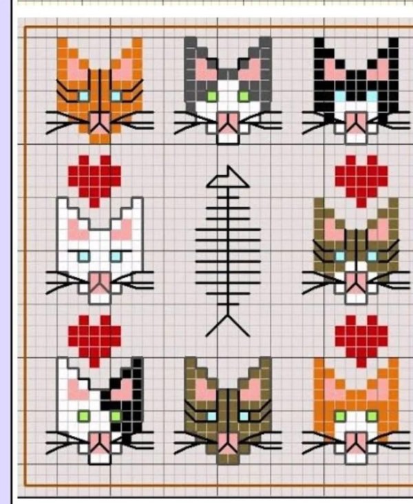 схемы для вышивки крестиком маленькие лёгкие и красивые