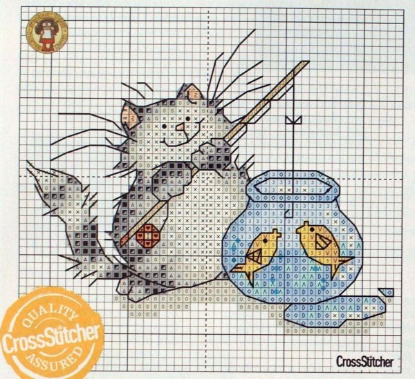 вышивка крестом коты маргарет шерри