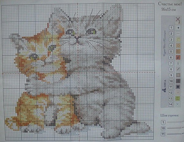 схема вышивания крестиком