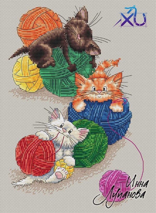 котик с клубком