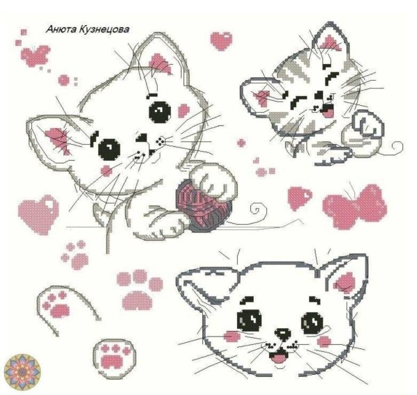 схемы рисунков для вышивки