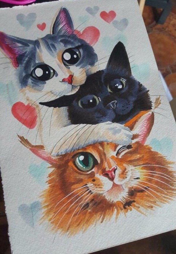 рисунок котиков