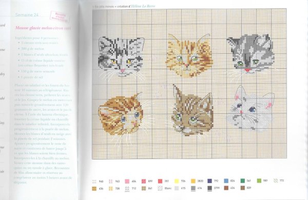 схемы вышивки крестом котята