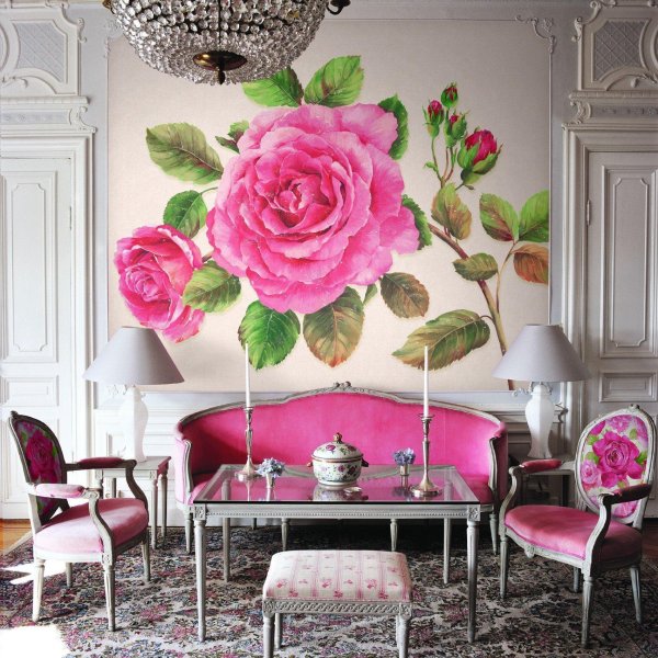 Интерьера с цветами