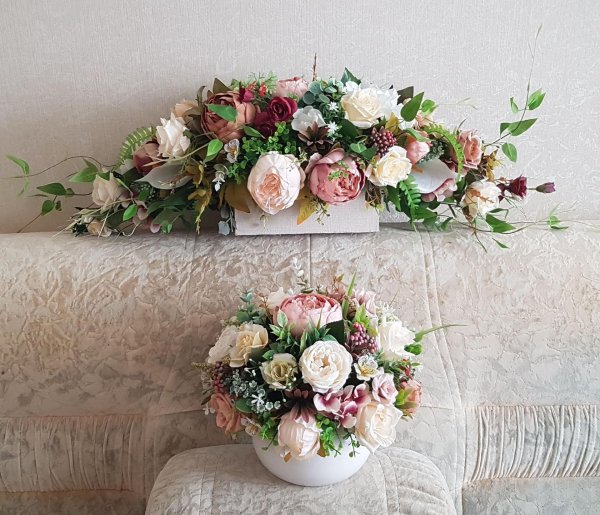 интерьерные цветочные композиции