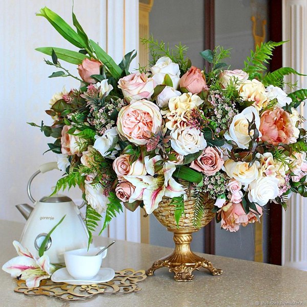 интерьерные цветочные композиции