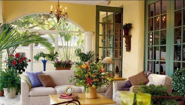 тропический стиль в интерьере