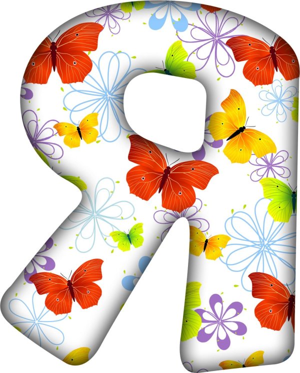 буквы алфавита бабочки