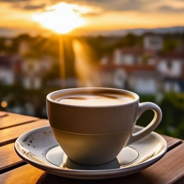утро солнце кофе