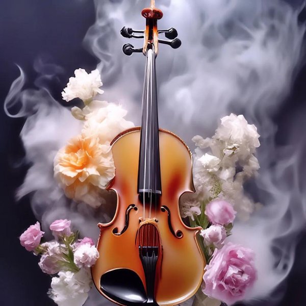 скрипка белая